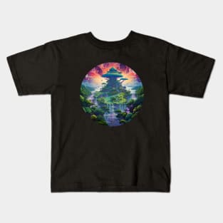 Trippy Temple World Kids T-Shirt